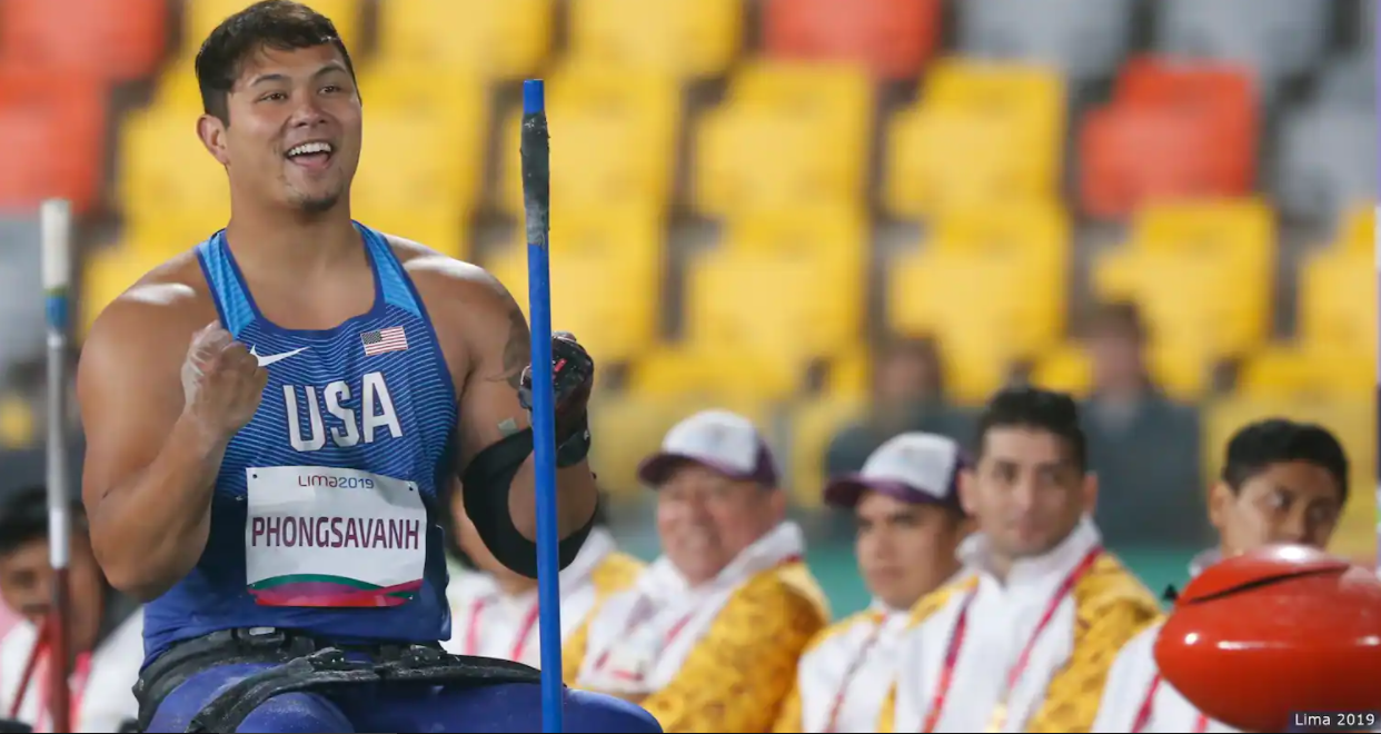 Phongsavanh celebrates at the Parapan American Games Lima 2019 on Aug. 25, 2019 in Lima, Peru. (Lima 2019)