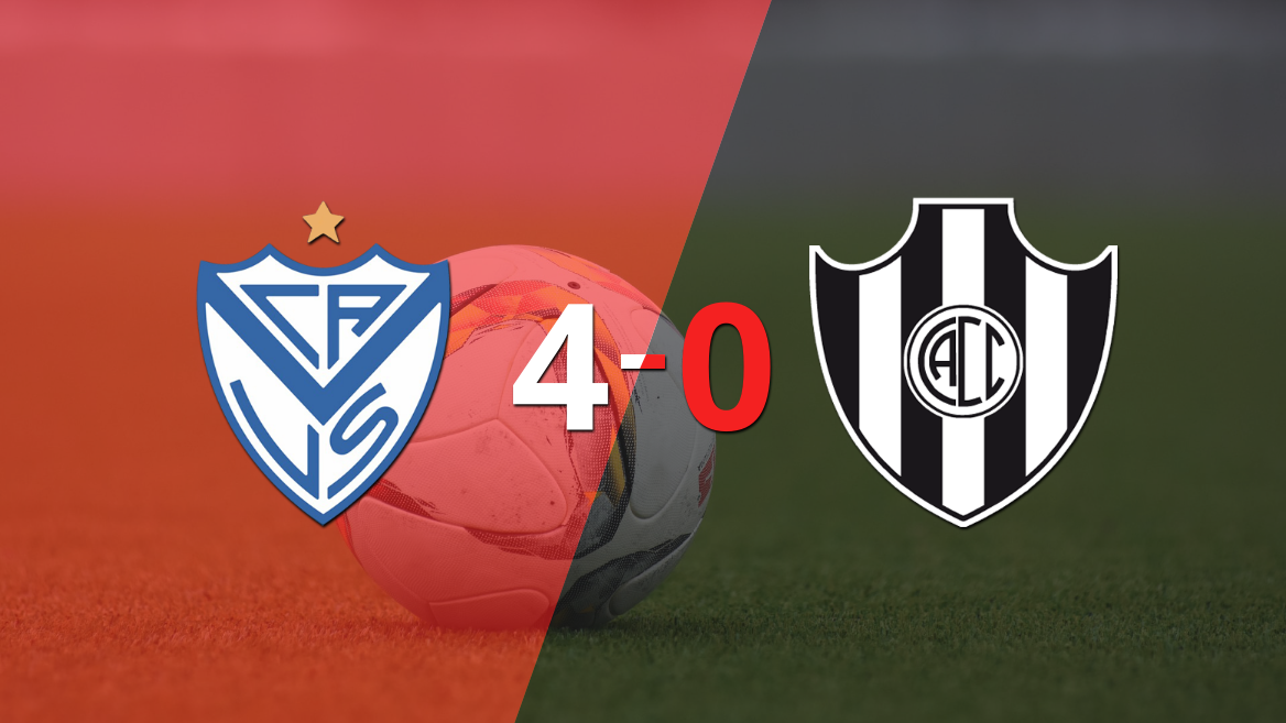 Tranquila victoria de Vélez por 4 a 0 frente a Central Córdoba (SE)