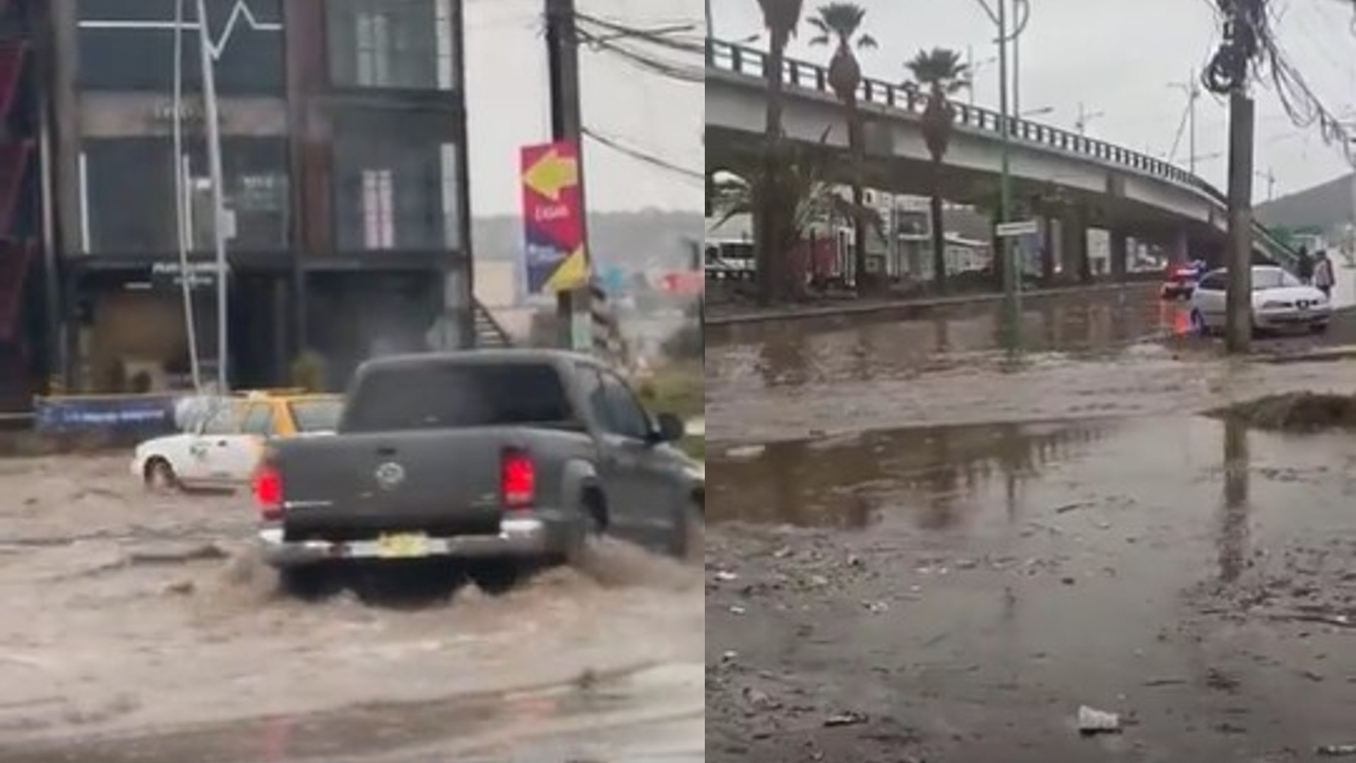 Imágenes de las inundaciones en Hidalgo tras las fuertes lluvias (Captura de pantalla/redes sociales)