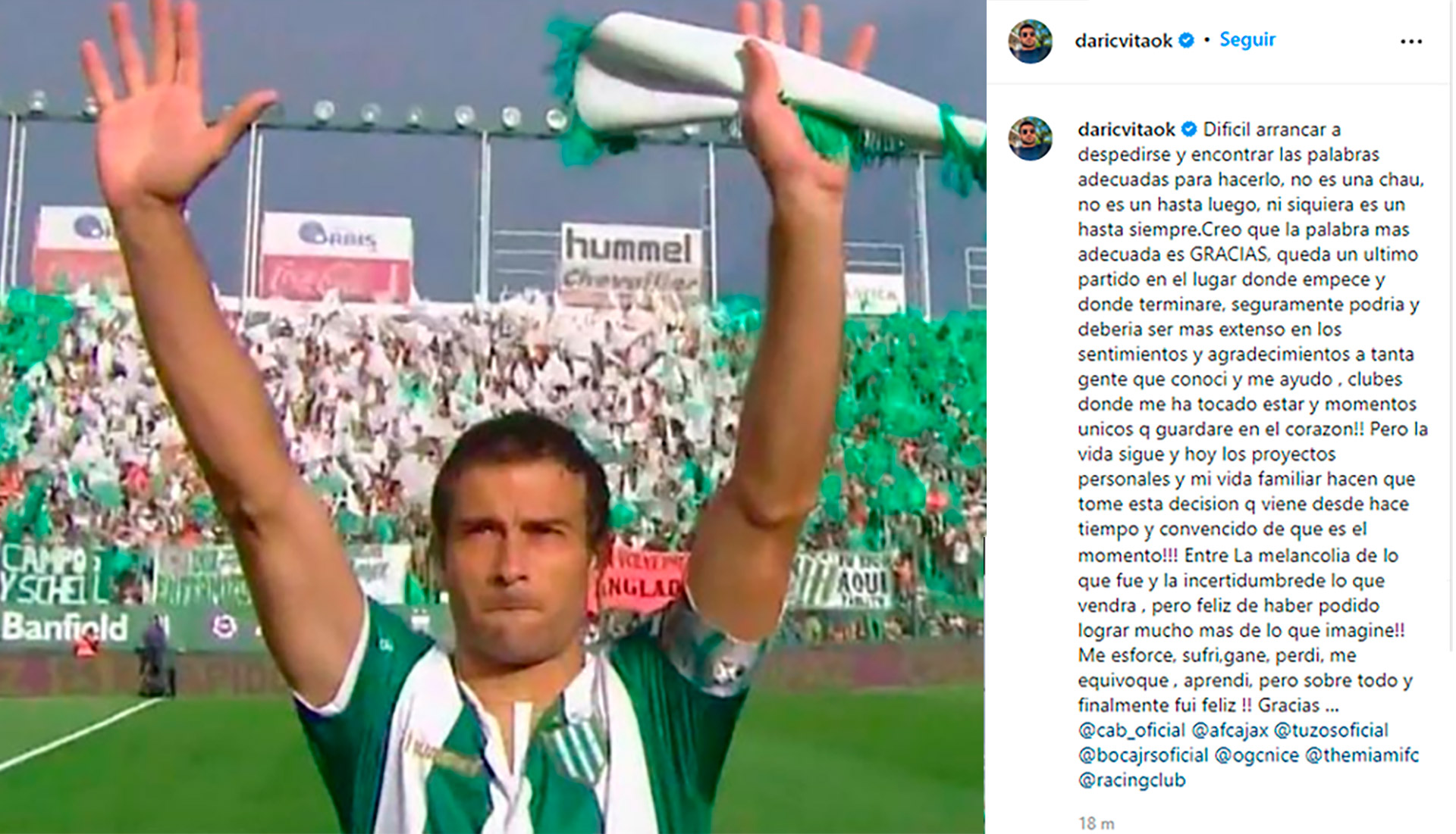 Darío Cvitanich Anunció Su Retiro Como Futbolista Con Una Emotiva Carta De Despedida “la Vida 7700