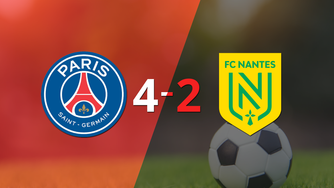 Contundente 4-2 de PSG sobre Nantes