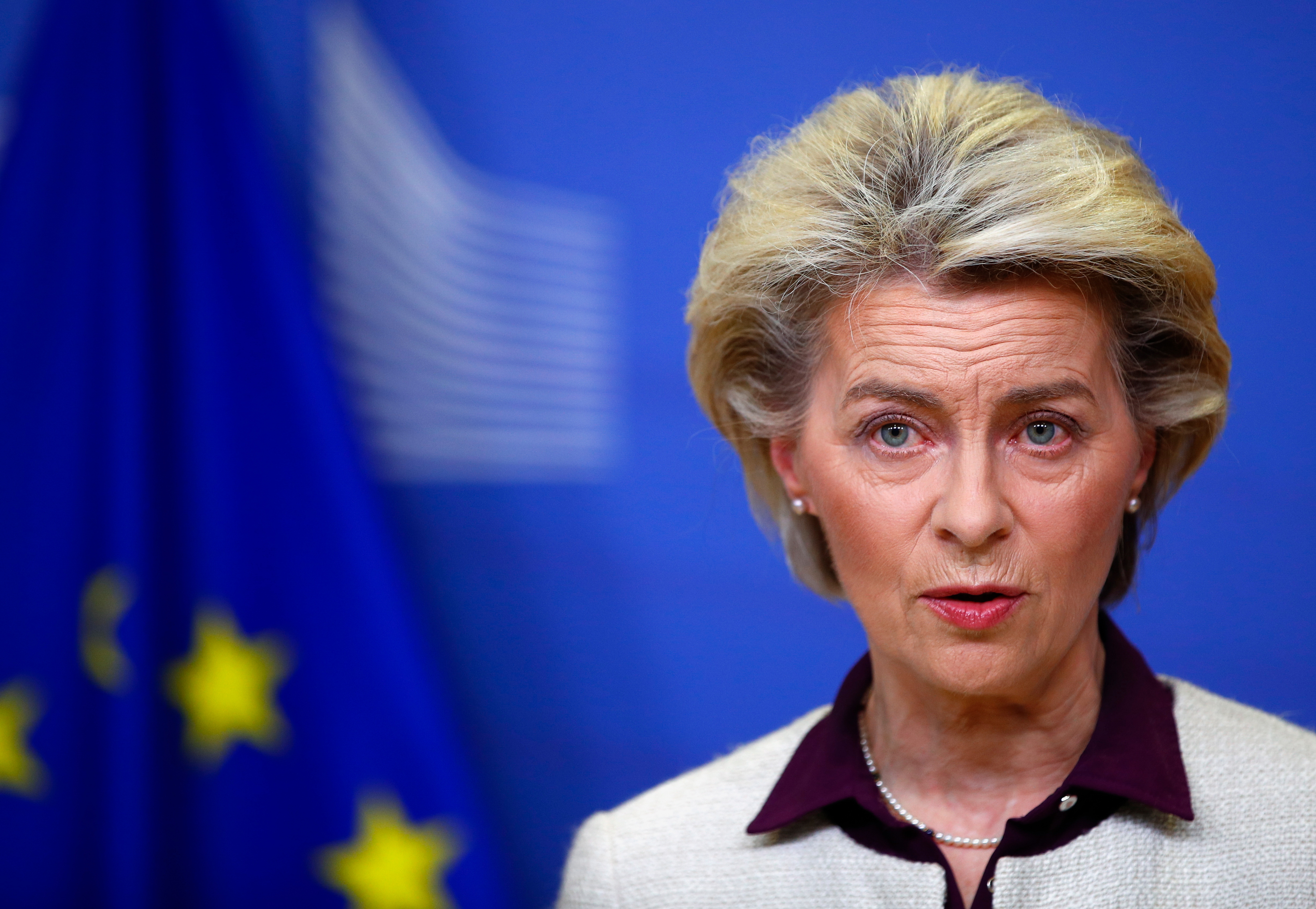 La presidenta de la Comisión Europea, Ursula von der Leyen, en una imagen de archivo. (EFE/EPA/JOHANNA GERON)
