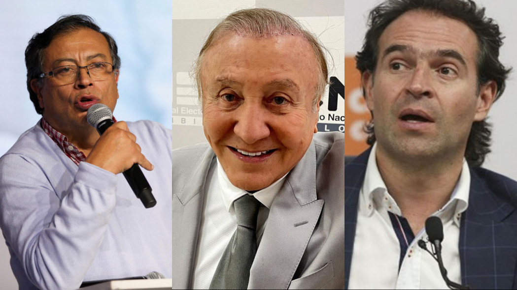 Gustavo Petro, Rodolfo Hernández y Federico 'Fico' Gutiérrez; candidatos presidenciales Colombia 2022