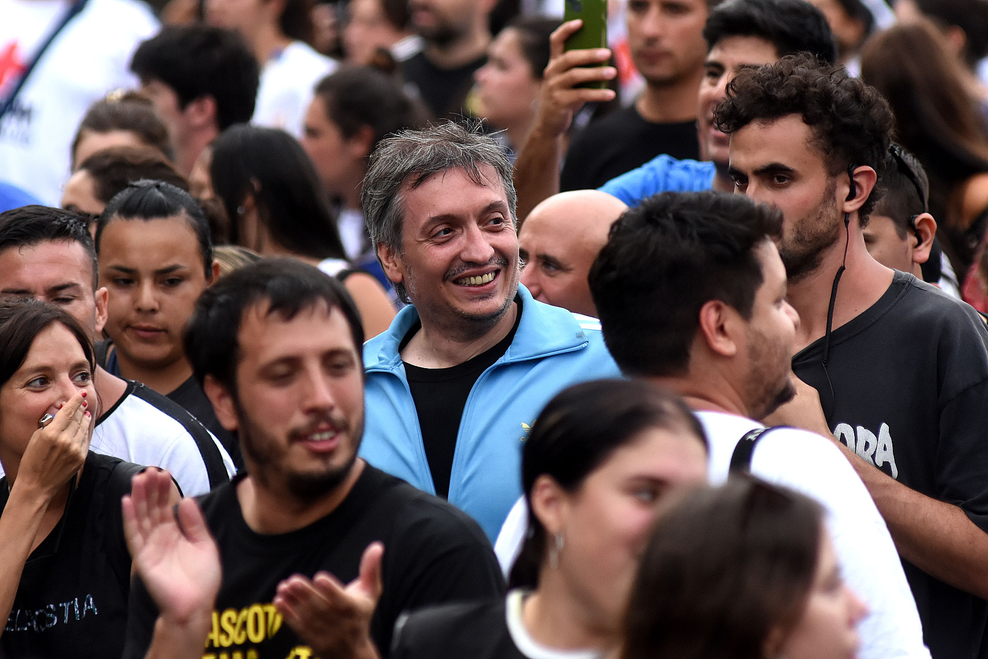 Máximo Kirchner, en la marcha (Nicolas Stulberg)