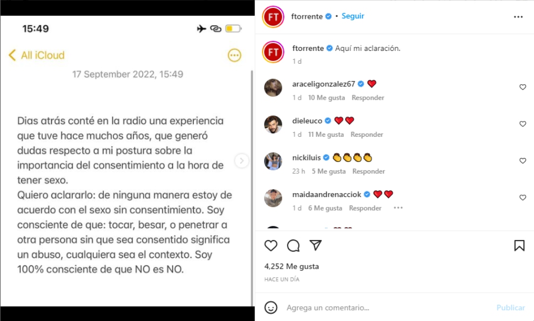 La aclaración de Flor Torrente