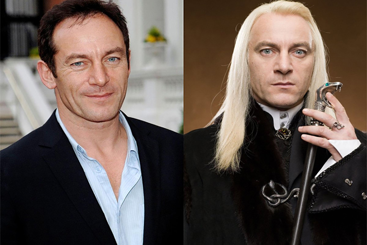 Jason Isaacs (y a la derecha el personaje que cobró vida en Harry Potter con el nombre de Lucius Malfoy). (foto: Potterandmore.com)