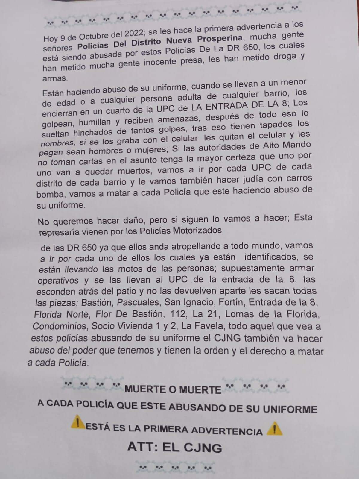 CJNG Ecuador ataque policía Guayaquil 
(Foto: Twitter/@Cromaclictv1)