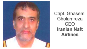 El capitán Gholamreza Ghasemi, el piloto del avión varado en Ezeiza, cuando cumplía funciones de gerente de la empresa NAFT, luego bautizada como Karun Airlines, subsidiarias de Mahan Air del conglomerado manejado por la Guardia Revolucionaria iraní.