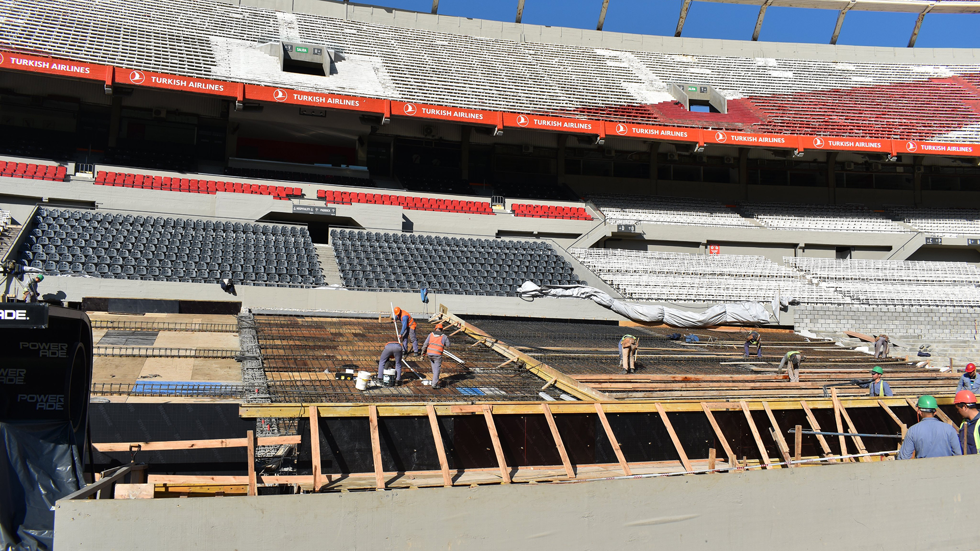 River Plata avanza en la construcción del túnel único del estadio (Fotos: @RiverPlate)