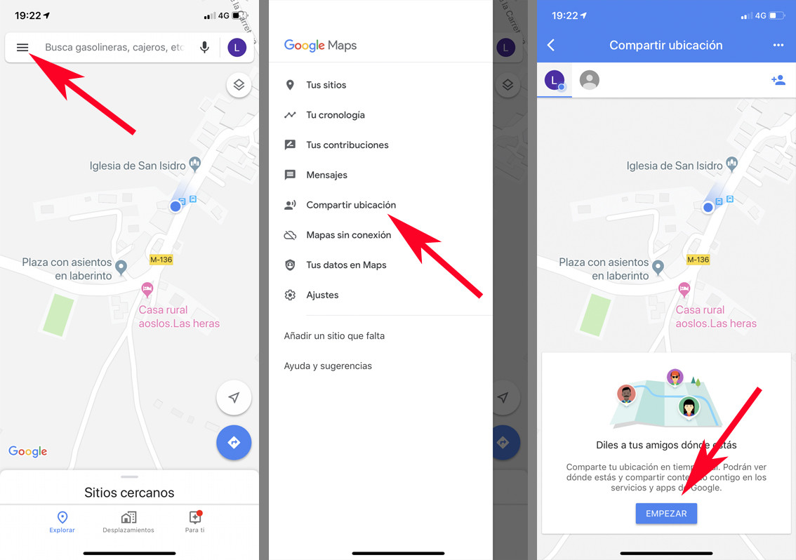 Enviar direcciones en Google Maps. (foto: Xataka)