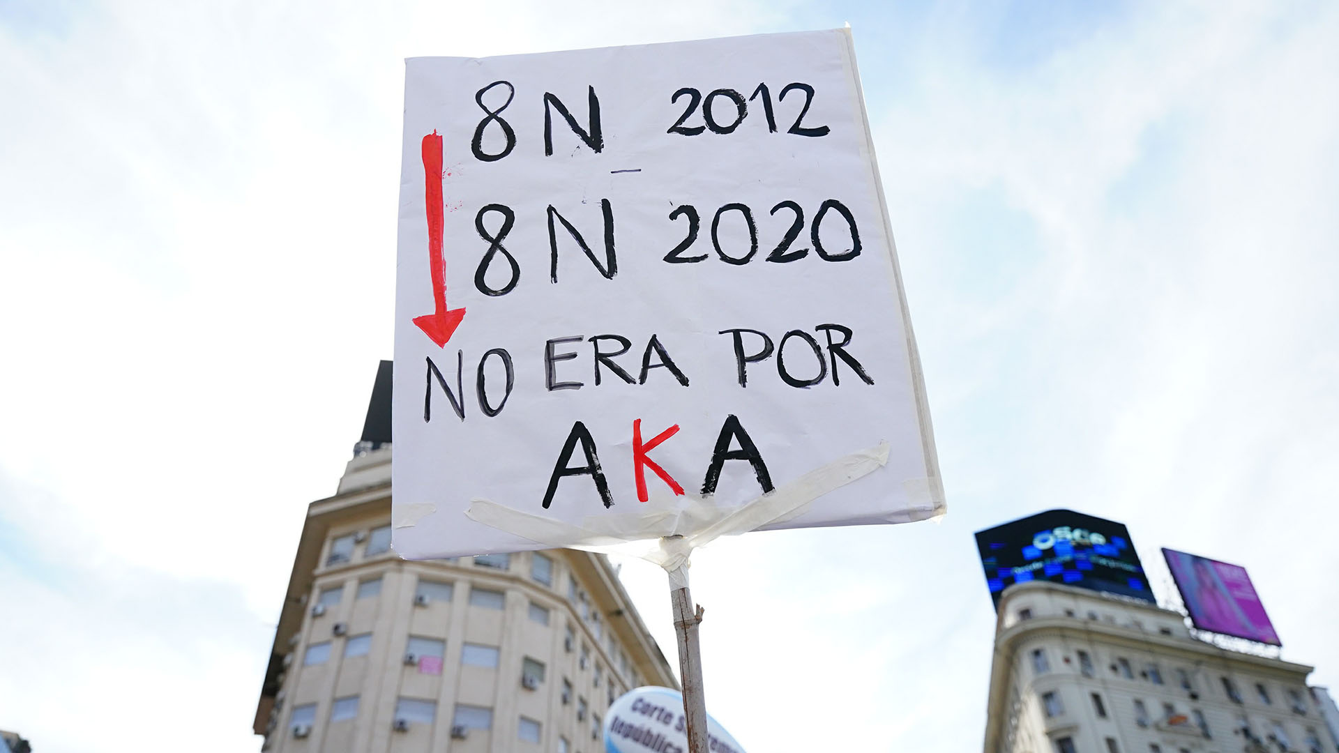 A ocho años del primer #8N. Ese día se realizó la masiva movilización contra la, por aquel entonces, presidenta Cristina Fernández de Kirchner