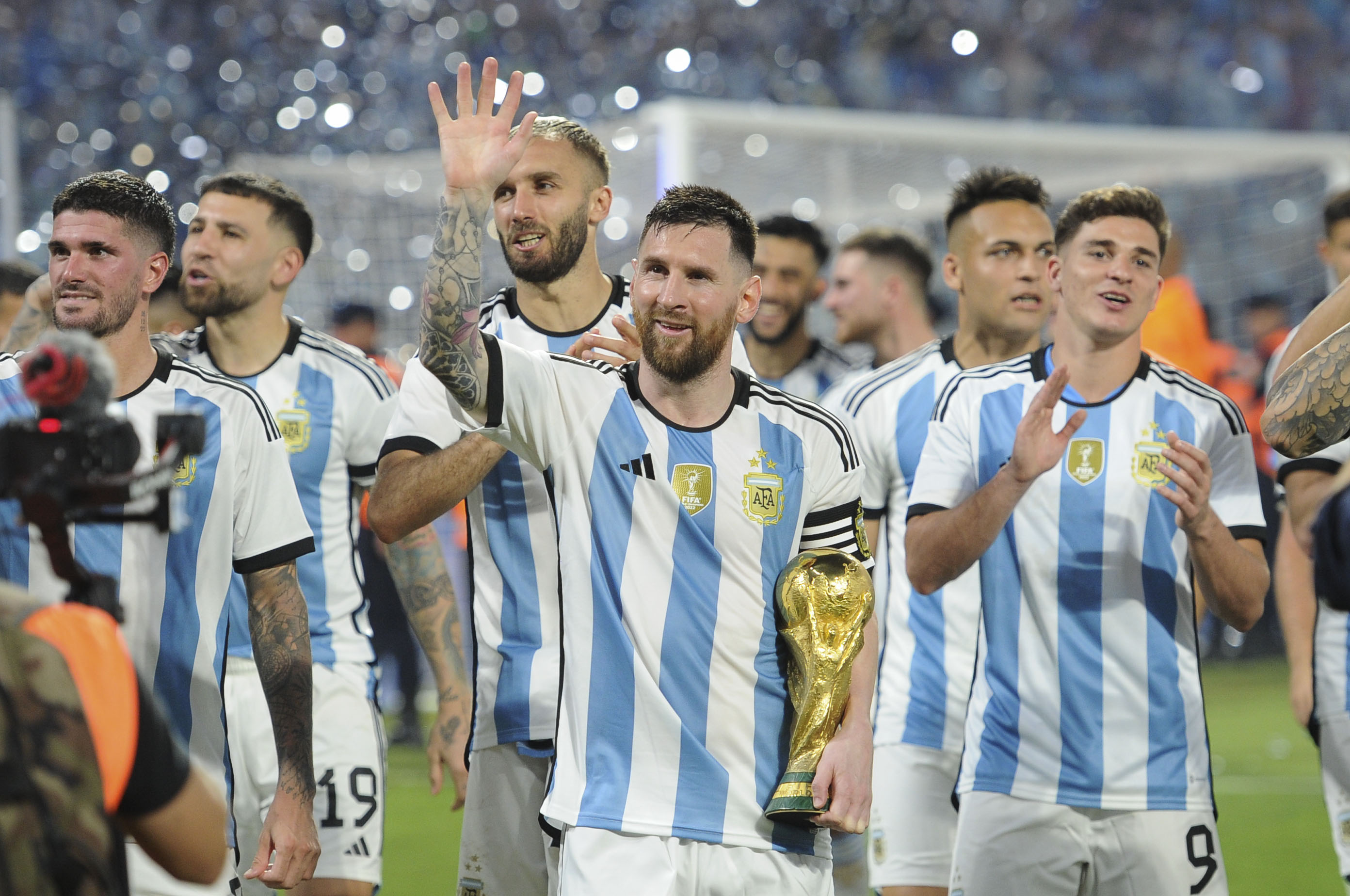 Argentina celebró el título mundial con un contundente 7-0 ante Curazao en Santiago del Estero (Télam)