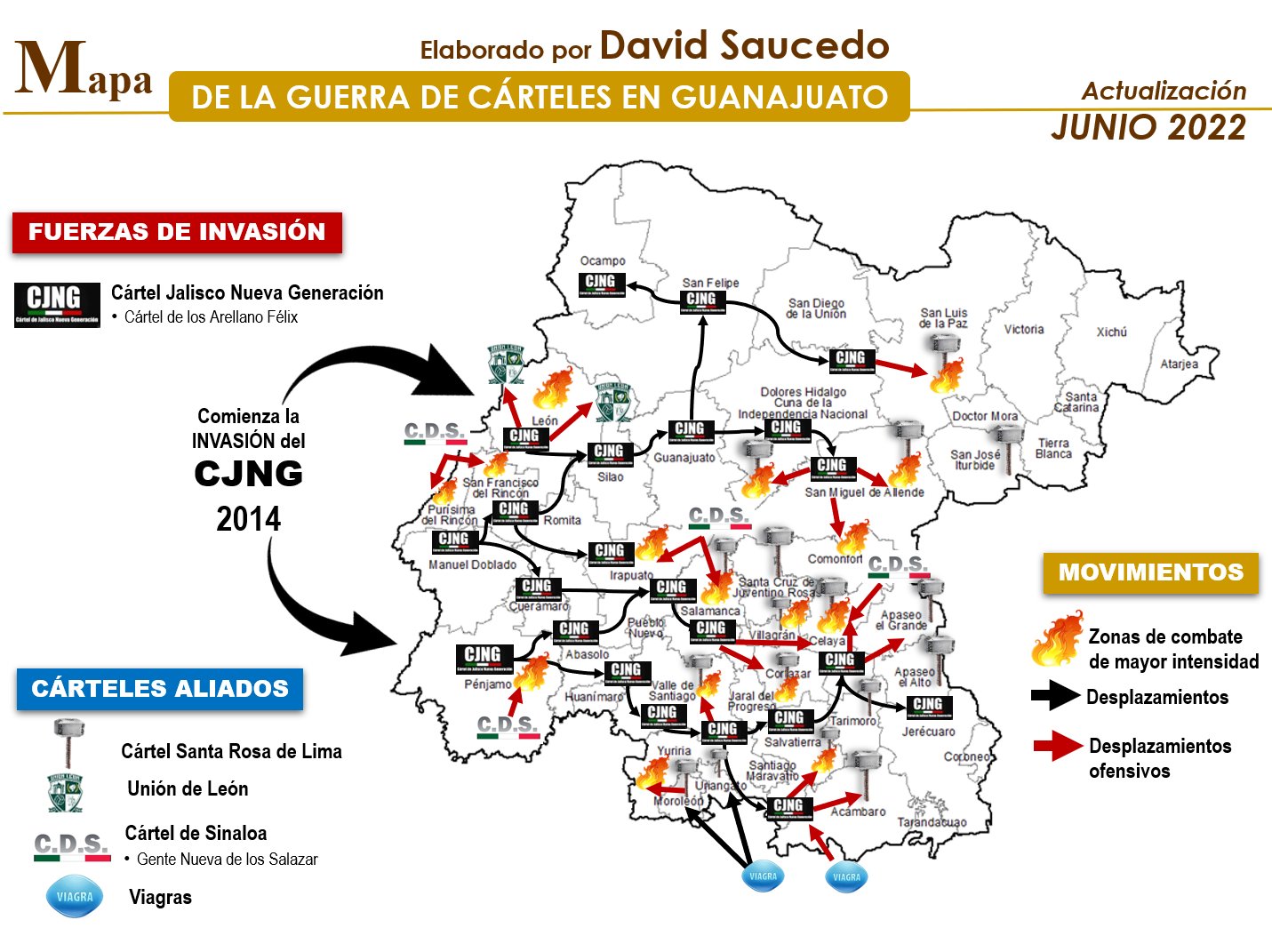 Foto: La cartografía de la guerra en Guanajuato (Imagen:TW@David_Saucedo_)
