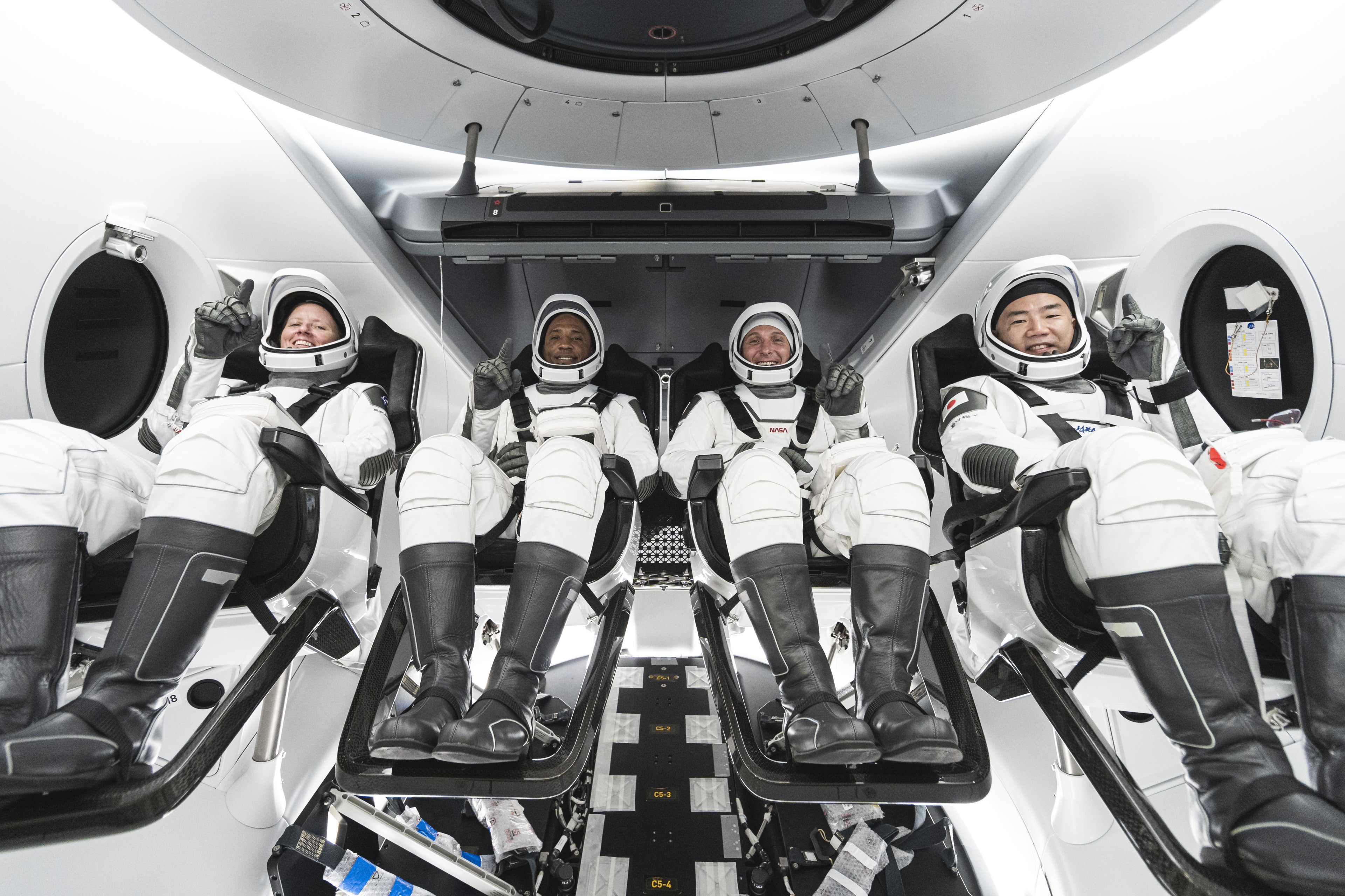 La tripulación de la primera misión operativa de Space X a la Estación Espacial, compuesta por astronautas (Europa Press)