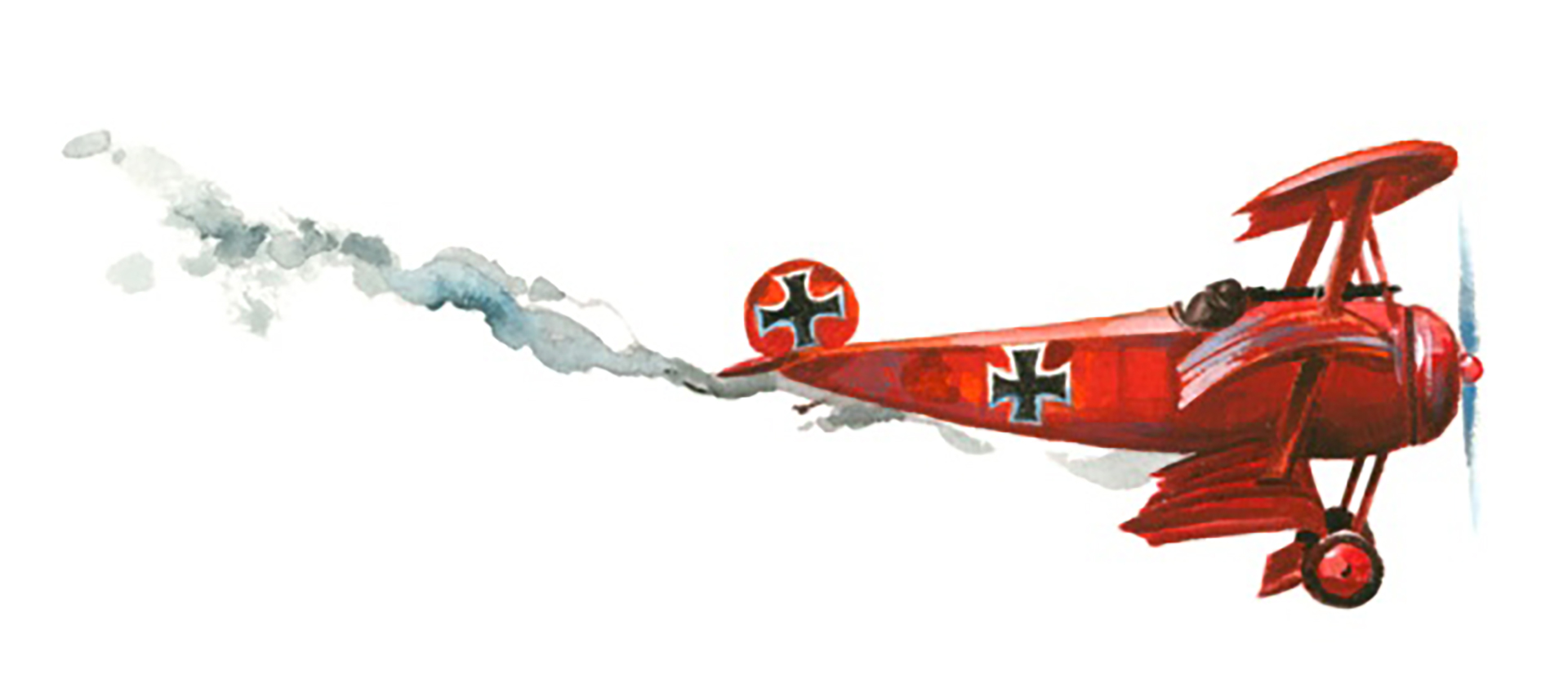 Su temido avión rojo. El piloto habría elegido ese color para distinguirse especialmente en los duelos aéreos. 