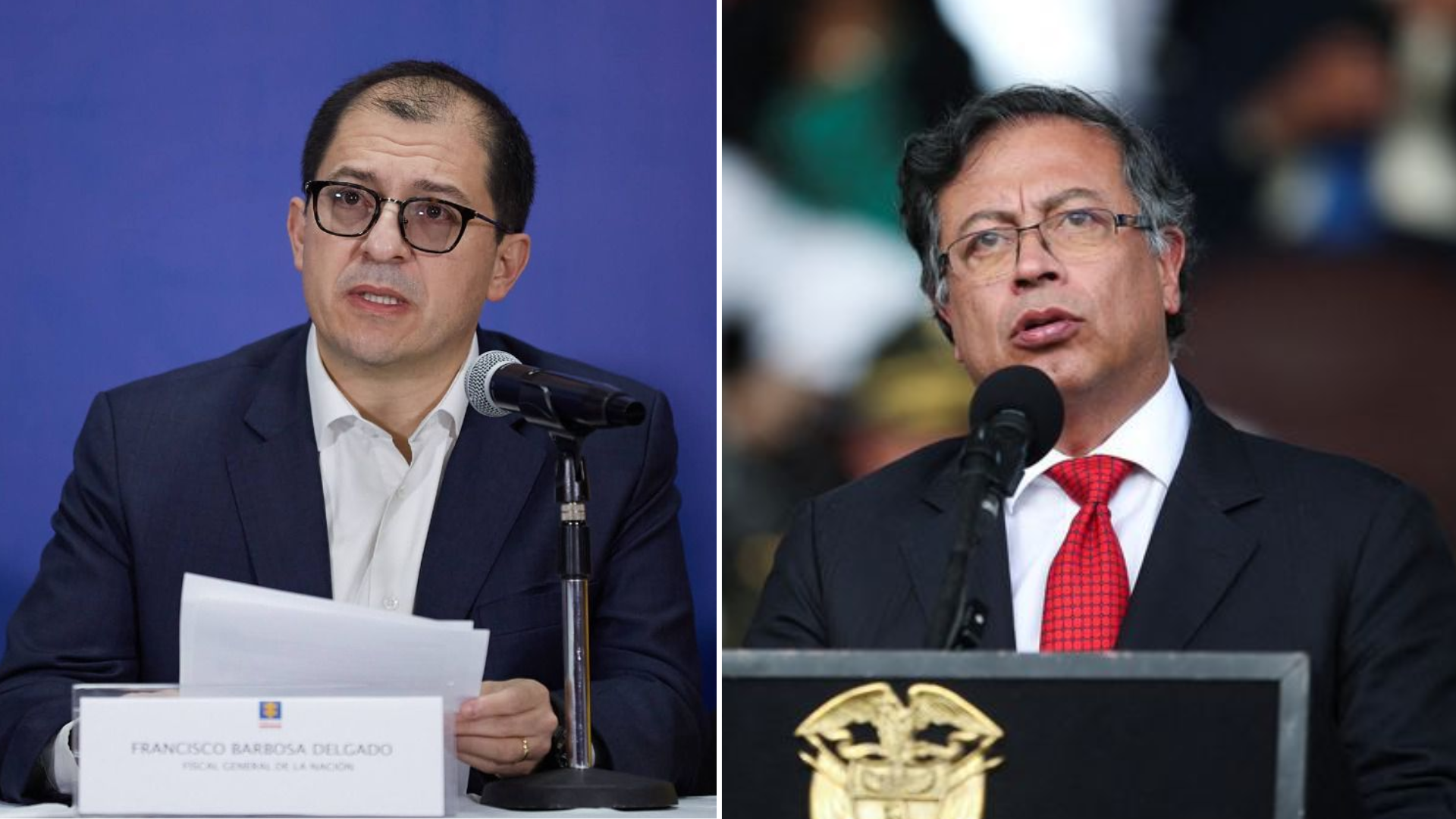Prosecutor Francisco Barbosa and President Gustavo Petro Photo: File / Reuters