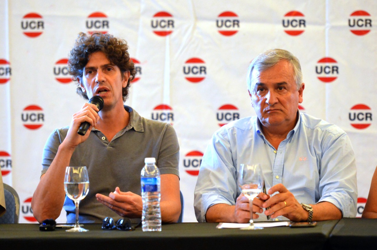 Gerardo Morales y Martín Lousteau encabezaron el encuentro radical en Mar del Plata