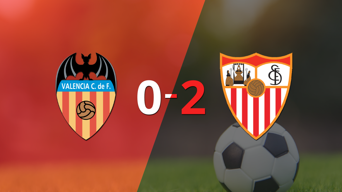 En casa, Valencia perdió 2-0 frente a Sevilla