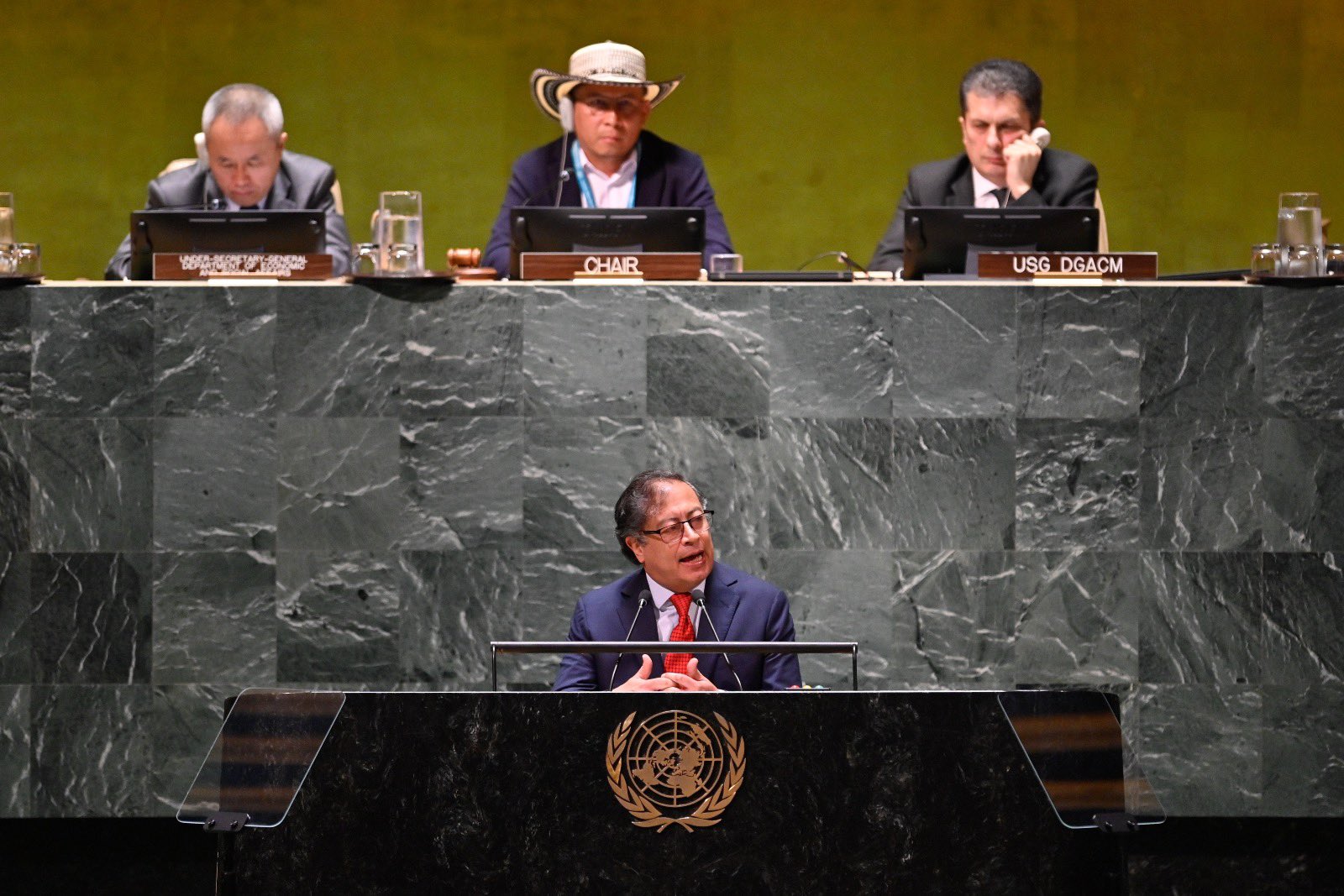 Gustavo Petro habló este lunes en la sede de las Naciones Unidas en Nueva York: “Países poderosos que se dedican a la guerra, cómo se van a dedicar a la vida y a salvar a la humanidad de la crisis climática”