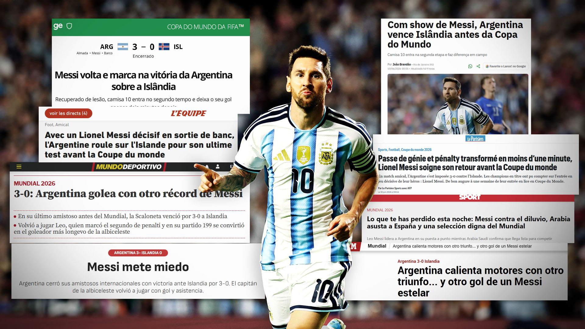 "Messi mete miedo": la reacci&oacute;n de los diarios internacionales tras el &uacute;ltimo amistoso de Argentina antes del Mundial
