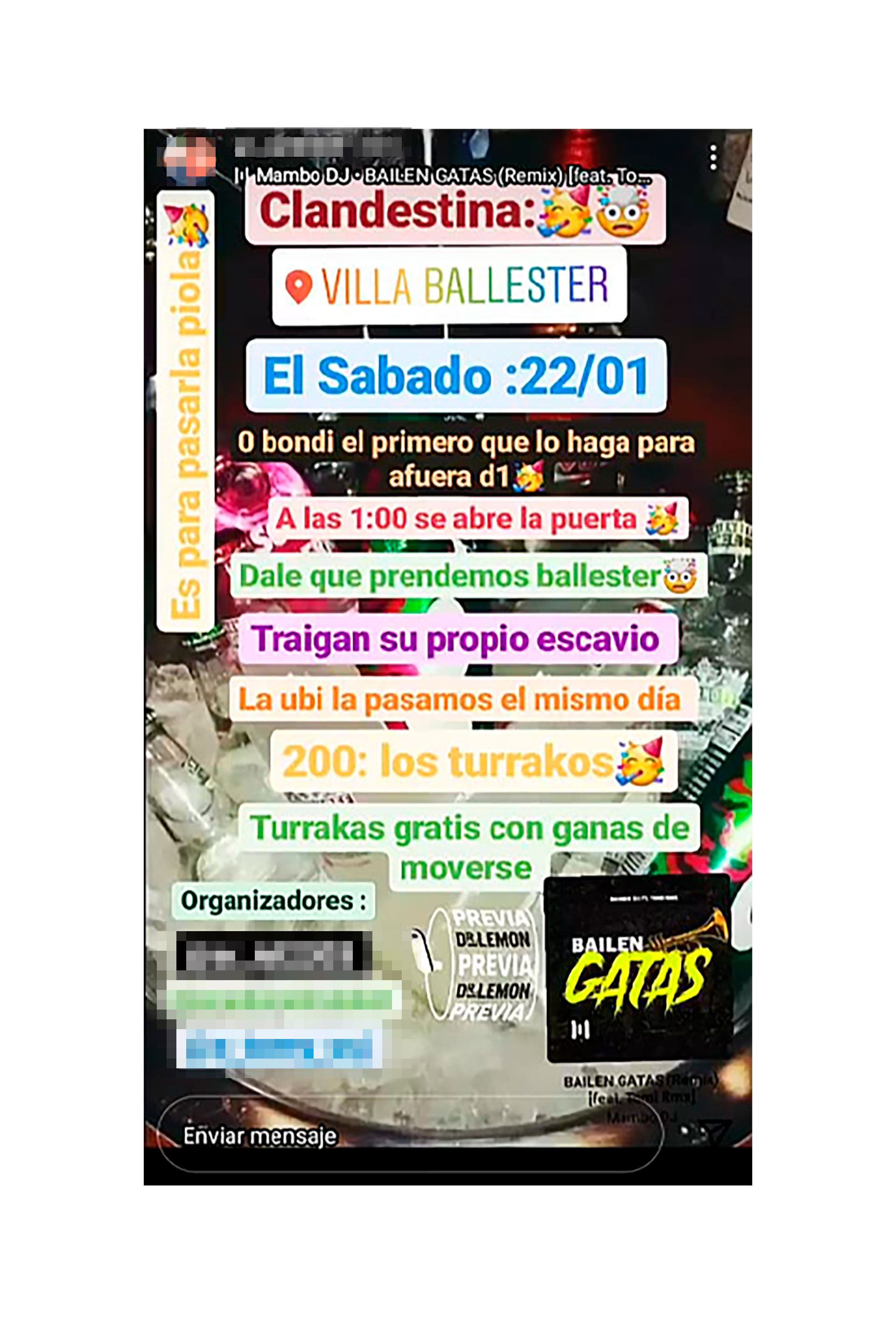 La story de Instagram que llevó al arresto de Oviedo.