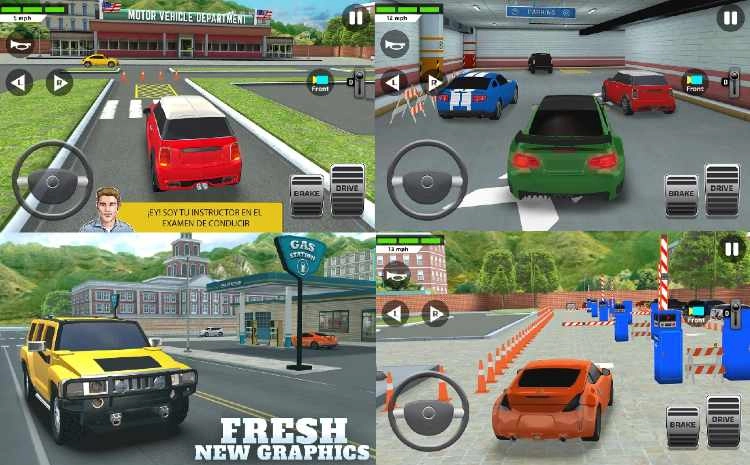 Estacionamento jogos de condução de carros versão móvel andróide