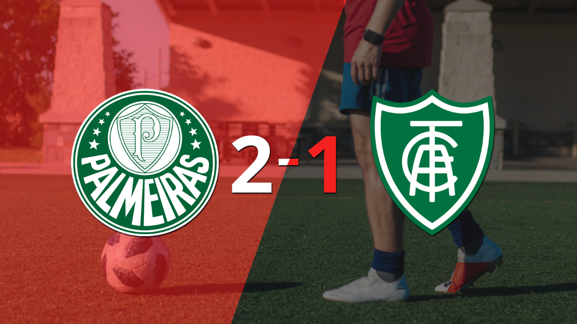 Palmeiras consiguió una victoria en casa por 2 a 1 ante América-MG