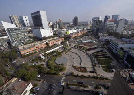 View of the commercial district of San Isidro, in Lima, Peru, on October 11, 2013. Lima was named host city of the 2019 Pan-American Games. AFP PHOTO/CRIS BOURONCLE        (Photo credit should read CRIS BOURONCLE/AFP/Getty Images)
