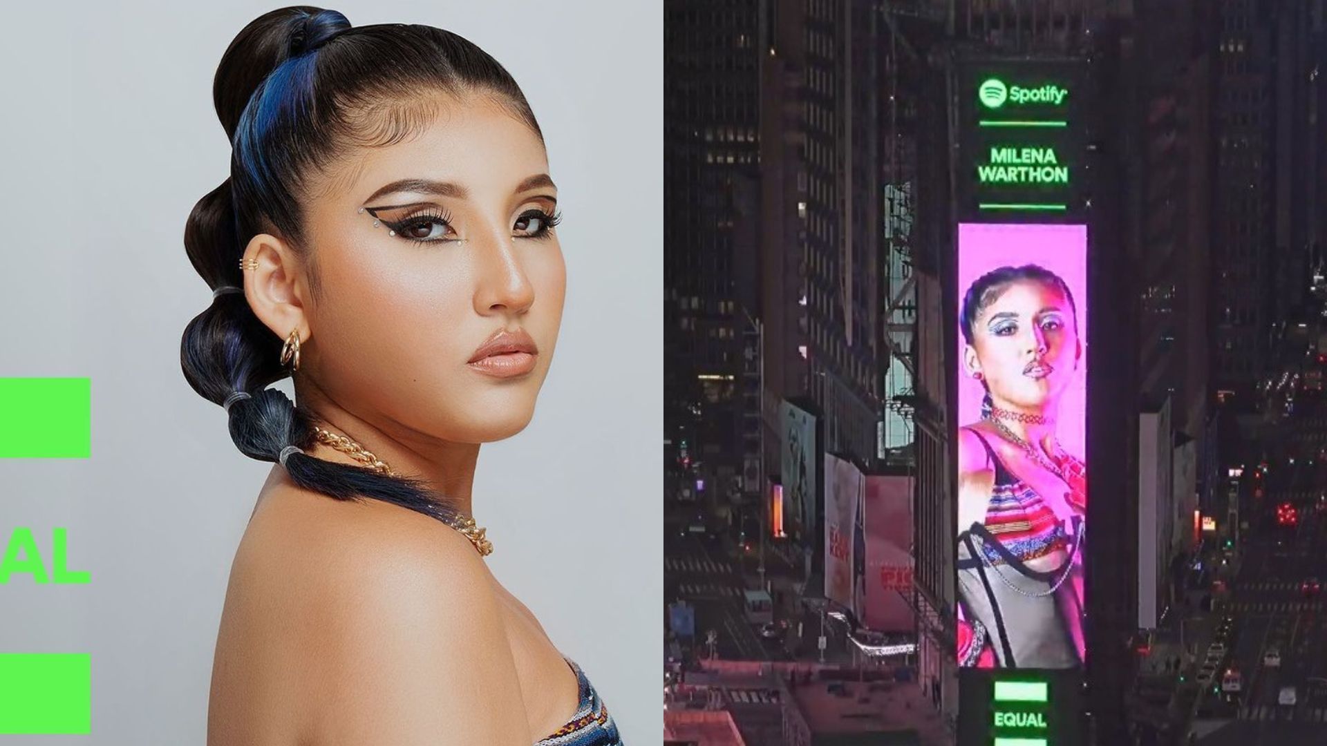 Milena Warthon apareció en Times Square de Nueva York: “Es un gran logro, pero más bonito es el trasfondo que tiene”