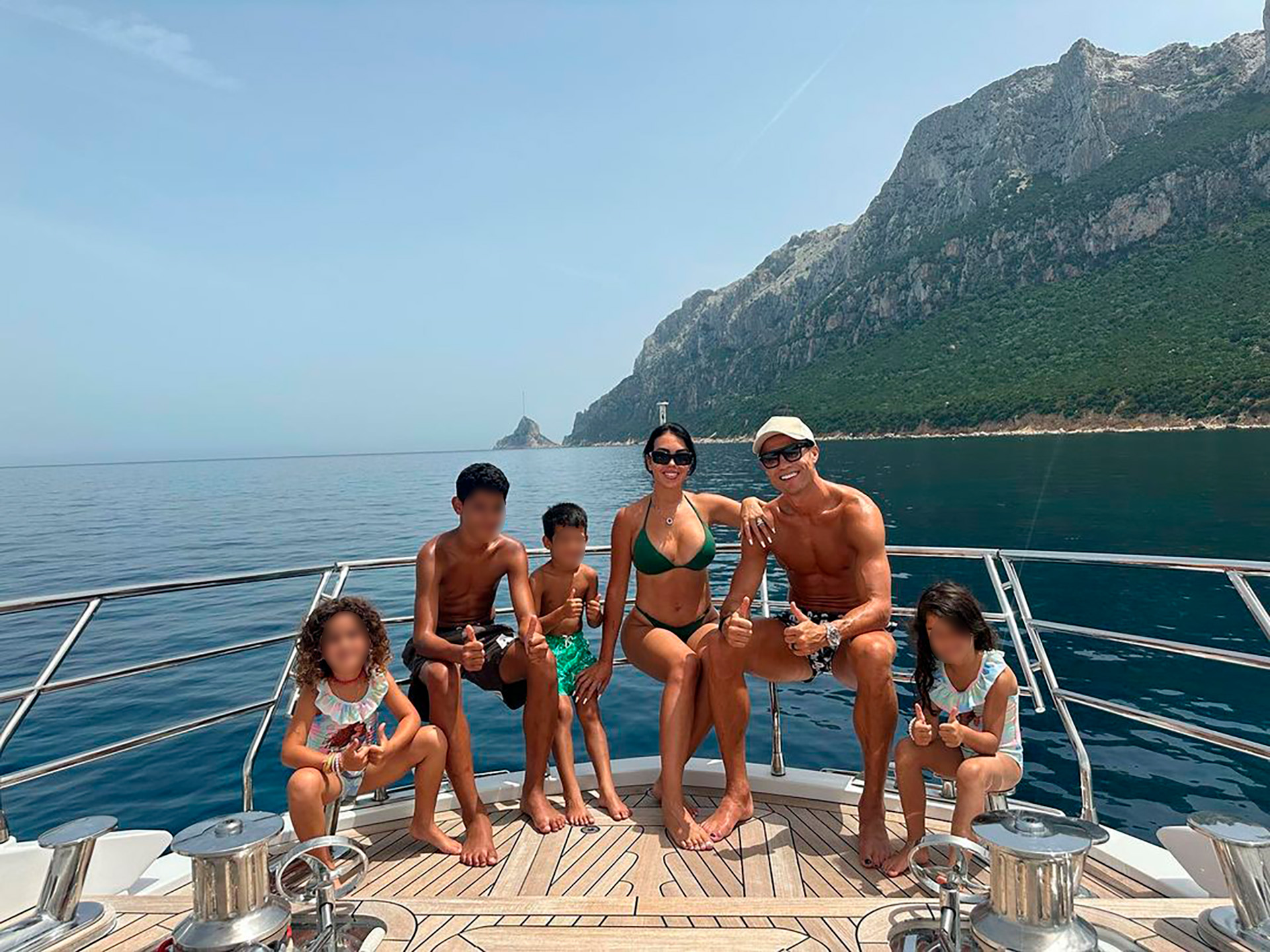 Las vacaciones de Ronaldo y su familia