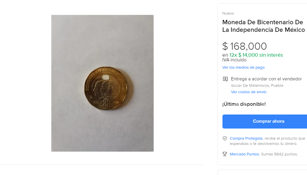 Moneda del Bicentenario. (Mercado Libre)