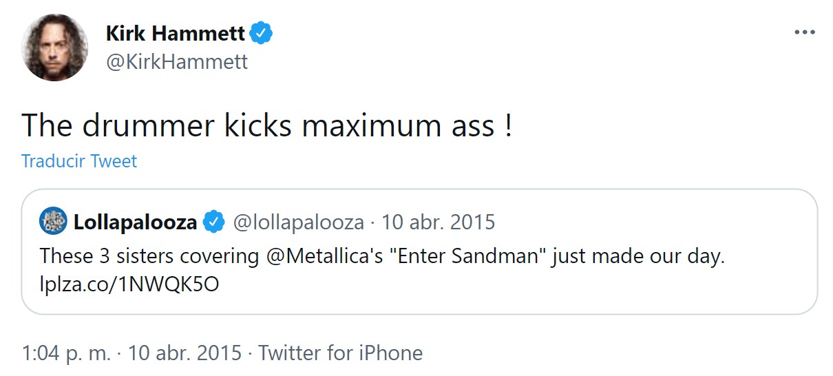 Metallica felicitó a The Warning