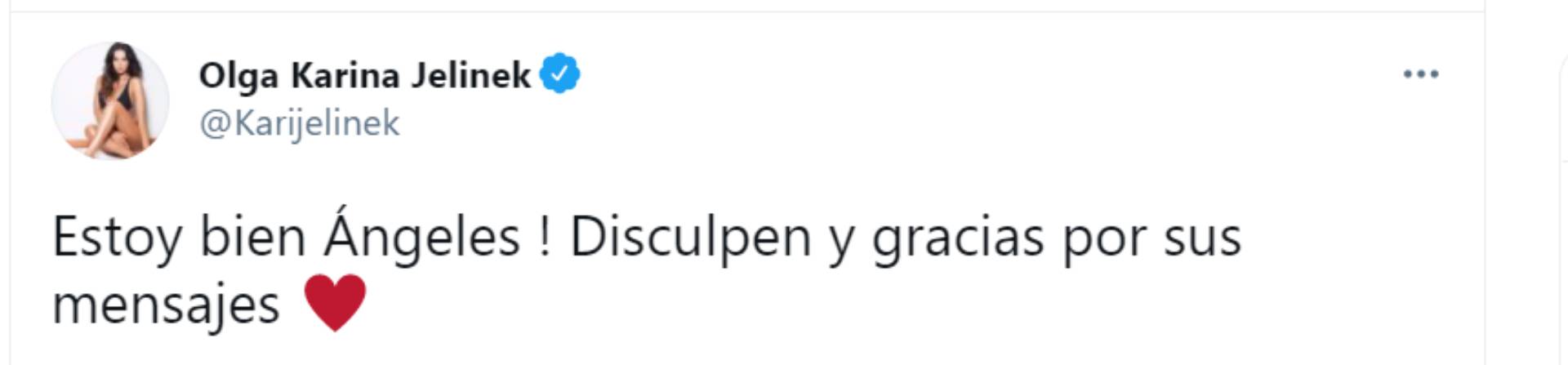Karina se arrepintió y aclaró que estaba bien