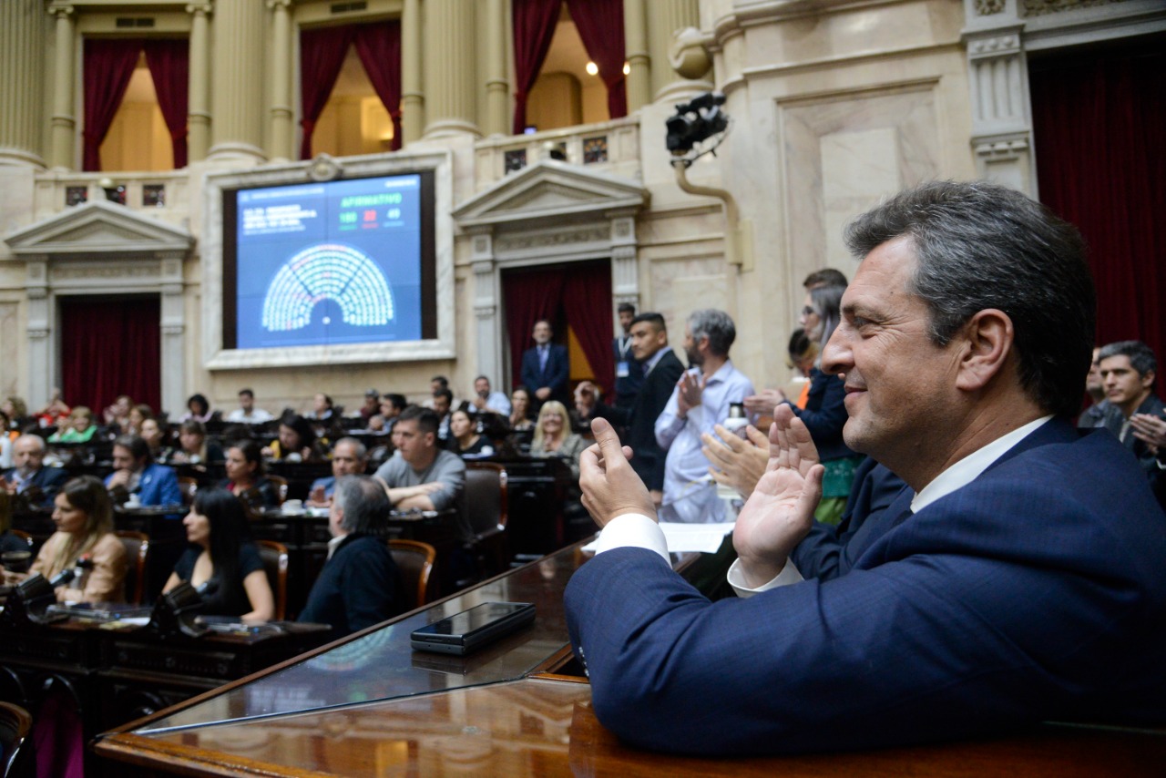 El ministro de Economía, Sergio Massa, estuvo presente en la Cámara de Diputados 