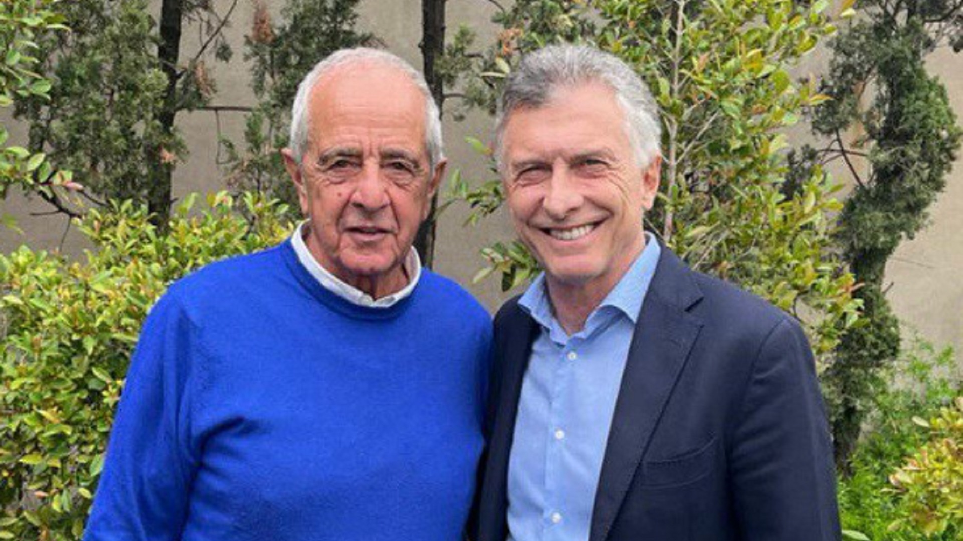 Mauricio Macri junto a Rodolfo D'Onofrio, ex presidente de River Plate, Una foto de la última semana
