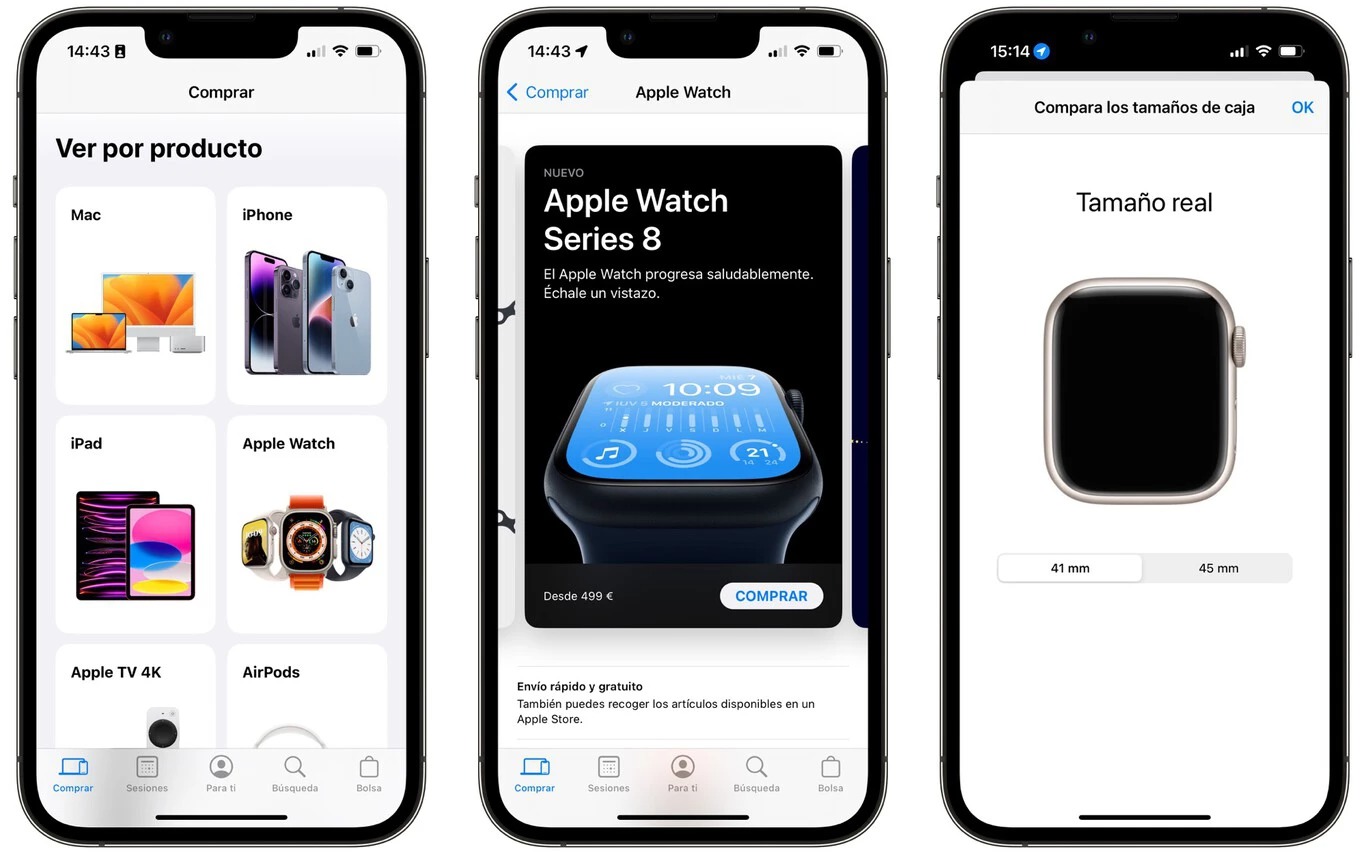 Apple implementa una función para probarse un Apple Watch de manera virtual.  (esfera de manzana)