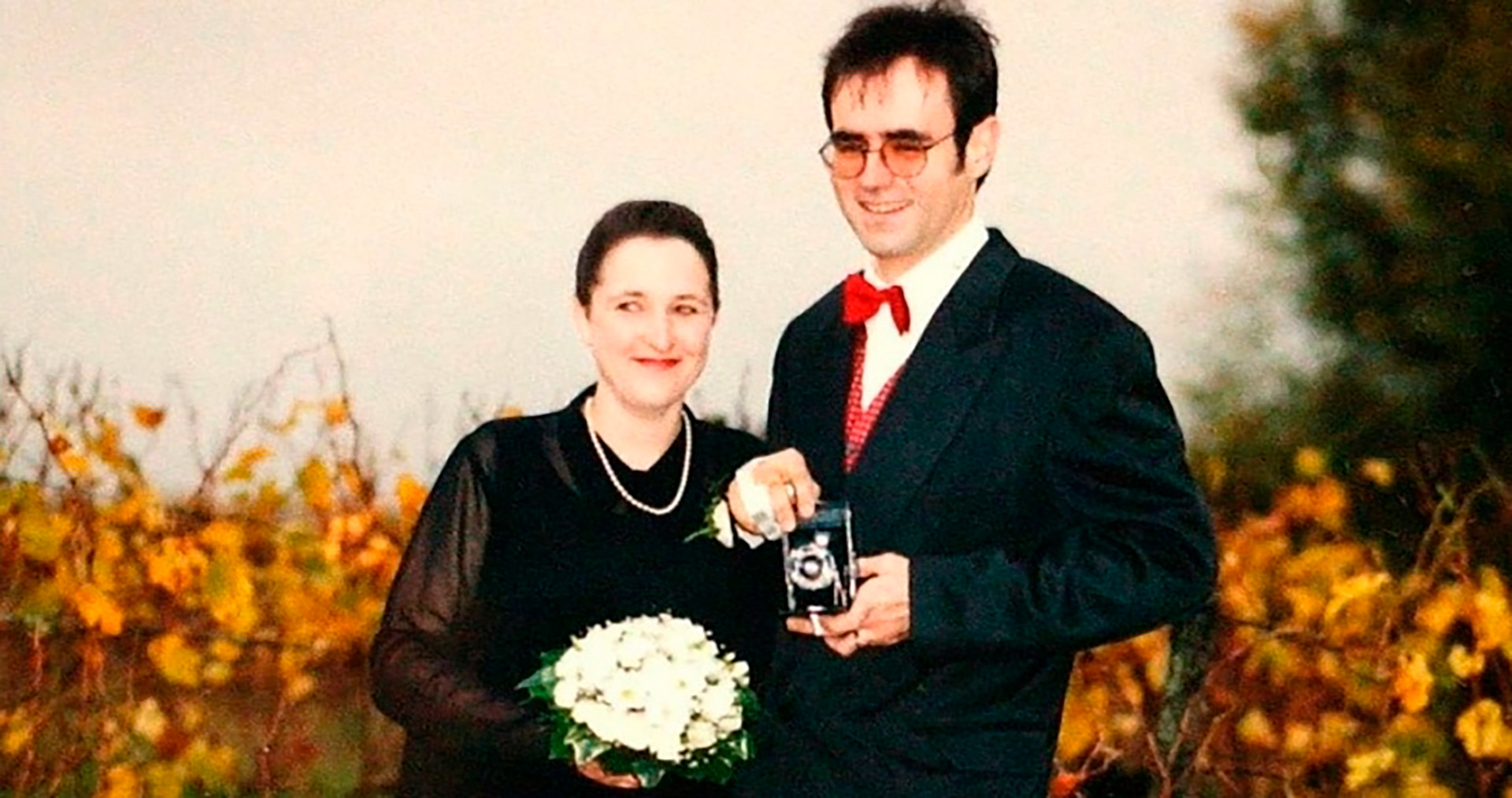 Una imagen de archivo de Jean-Louis junto a su madre el día del casamiento con Veronique