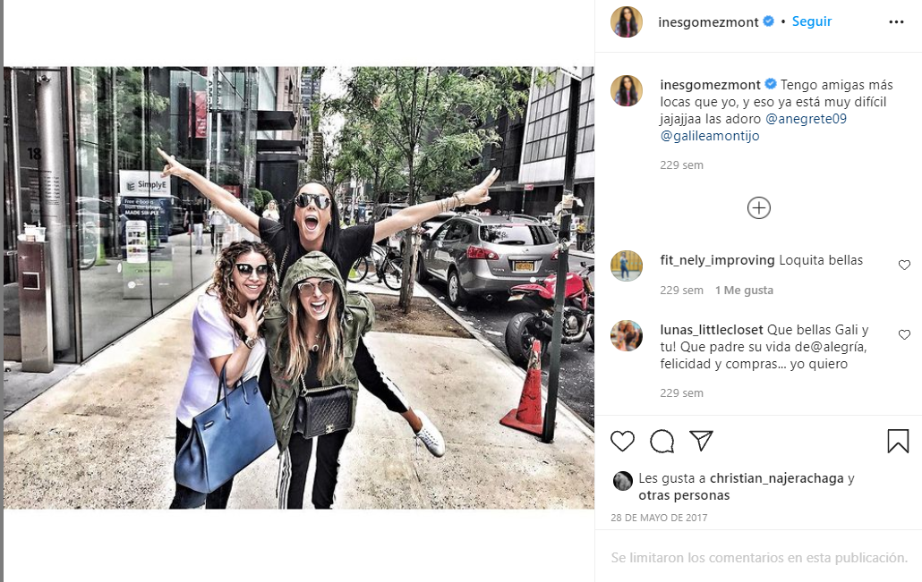 El viaje terminó el 28 de mayo, unos días después de su llegada. Durante su estadía la conductora Inés Gómez Mont también fue fotografiada con un exclusivo bolso marca Chanel. FOTO: Instagram/@inesgomezmont