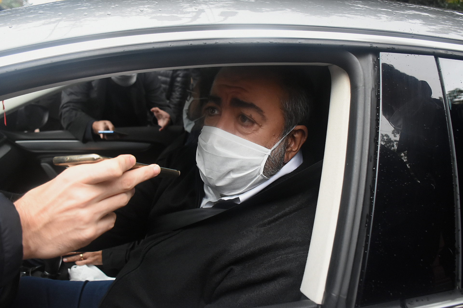 Héctor Daer, triunviro de la Confederación General del Trabajo (CGT) llegando a la audiencia con el presidente Alberto Fenández en la residencia de la Quinta de Olivos. Foto: Nicolás Stulberg