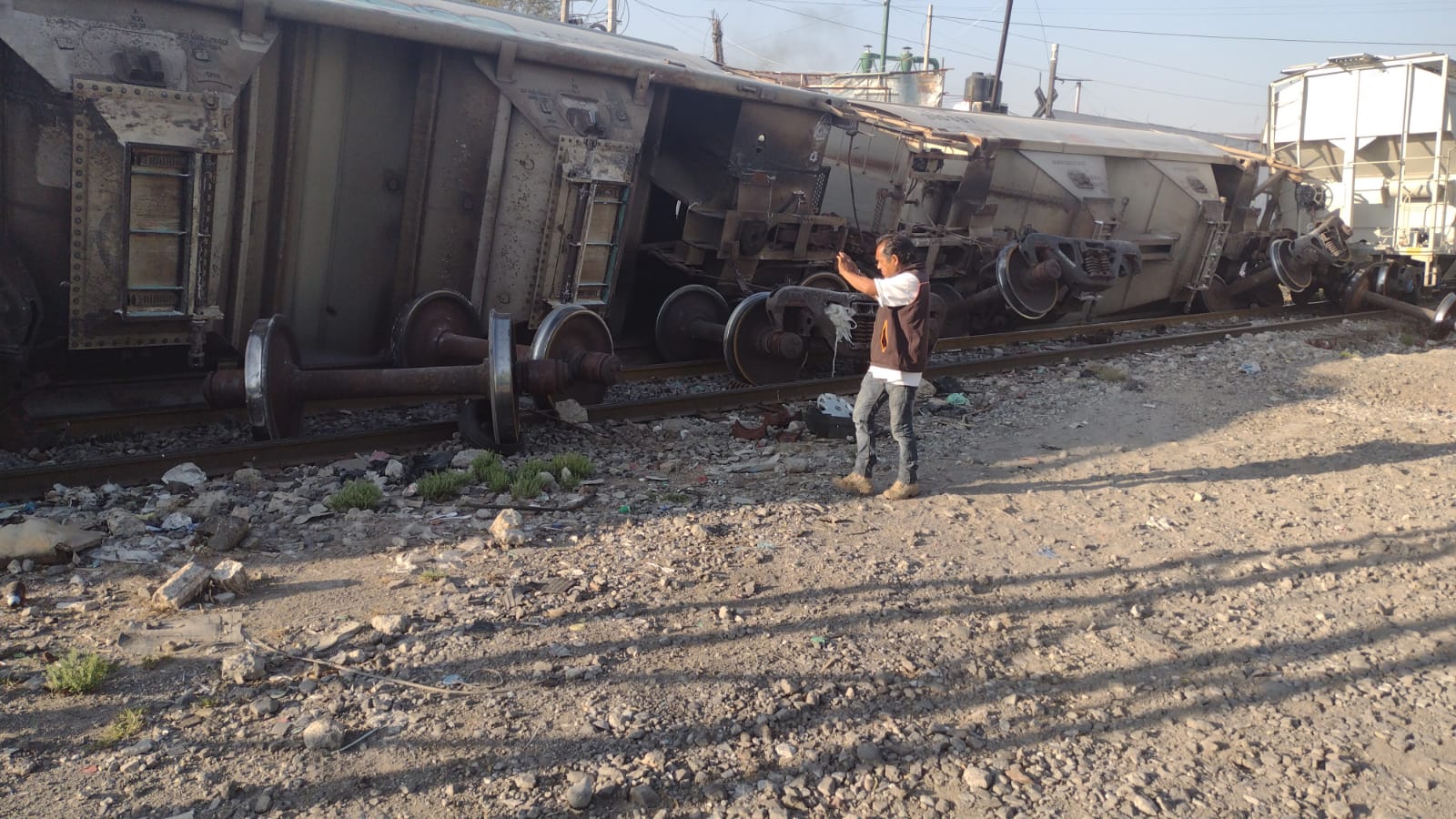 Edomex: se registró descarrilamiento de tren en Ecatepec; no se reportan lesionados (Foto: Facebook/PCBEcatepec))