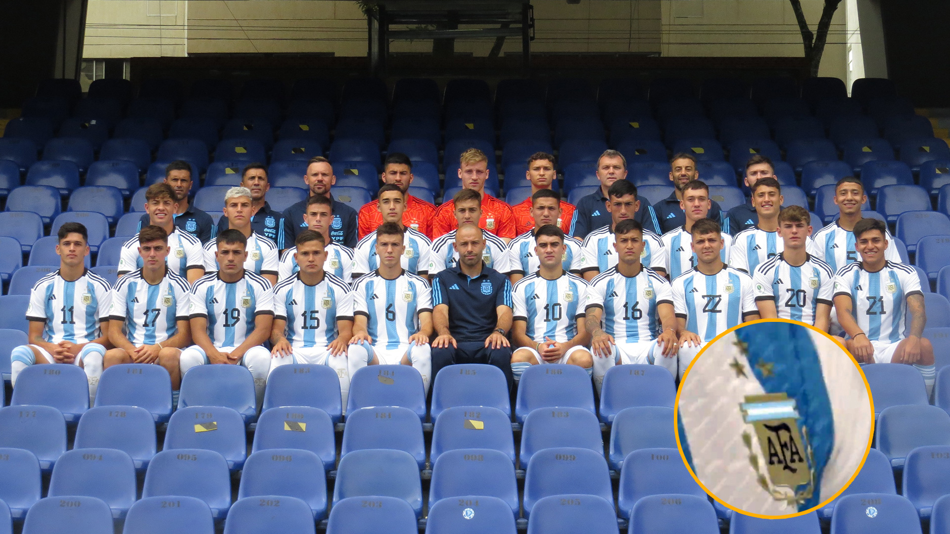 The Sub 20 players will officially debut the Argentina kit in the South American League (Photo: AFA)