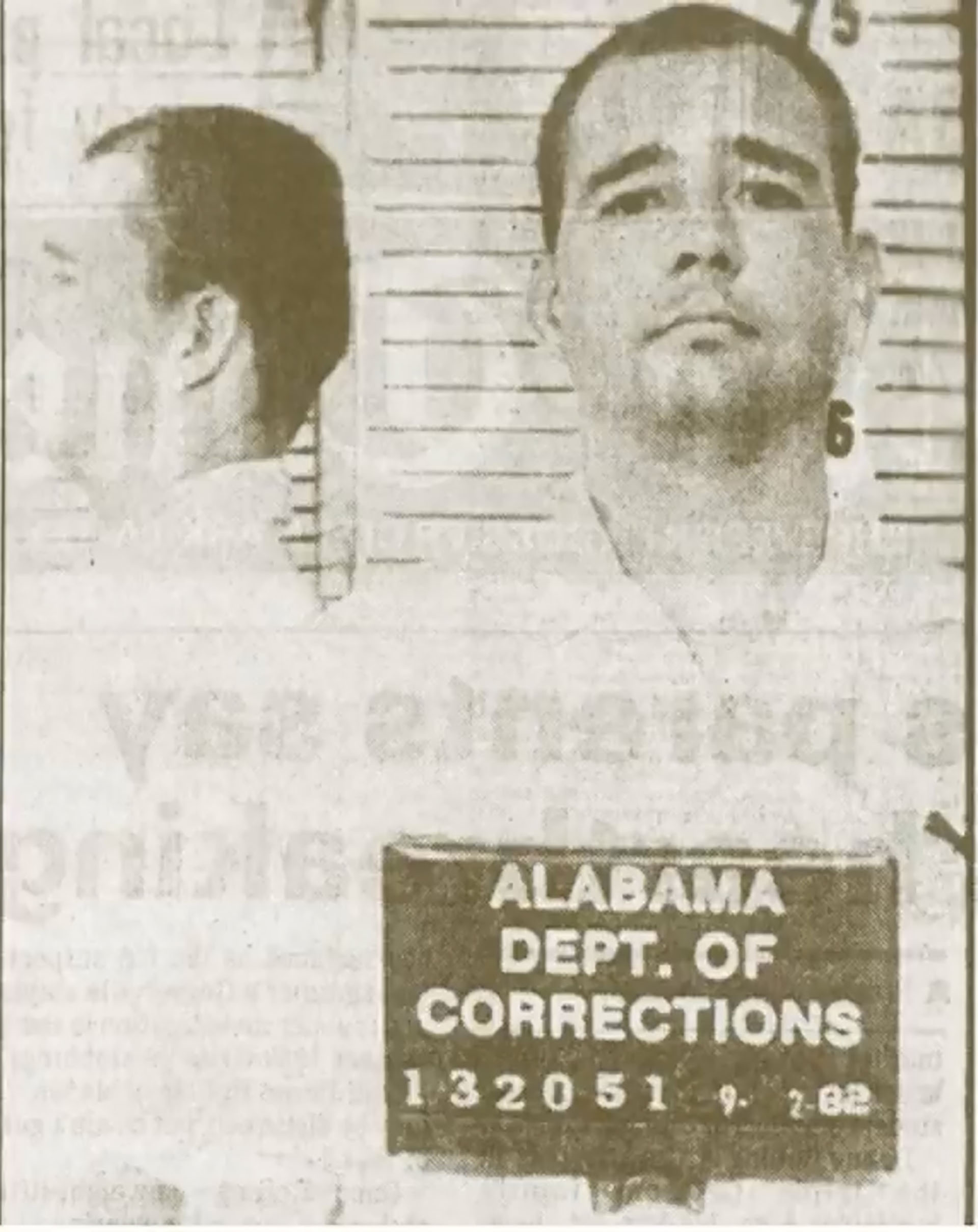 Danny Rolling, "el destripador de Gainesville", durante su detención. Fue condenado a muerte (Captura de video)