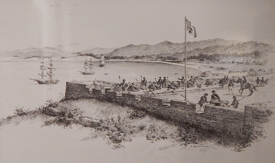 Presidio de Monterrey con 200 de sus hombres Hipólito Bouchard tomó el 24 de noviembre de 1818. (hipolito-bouchard.blogspot.com)