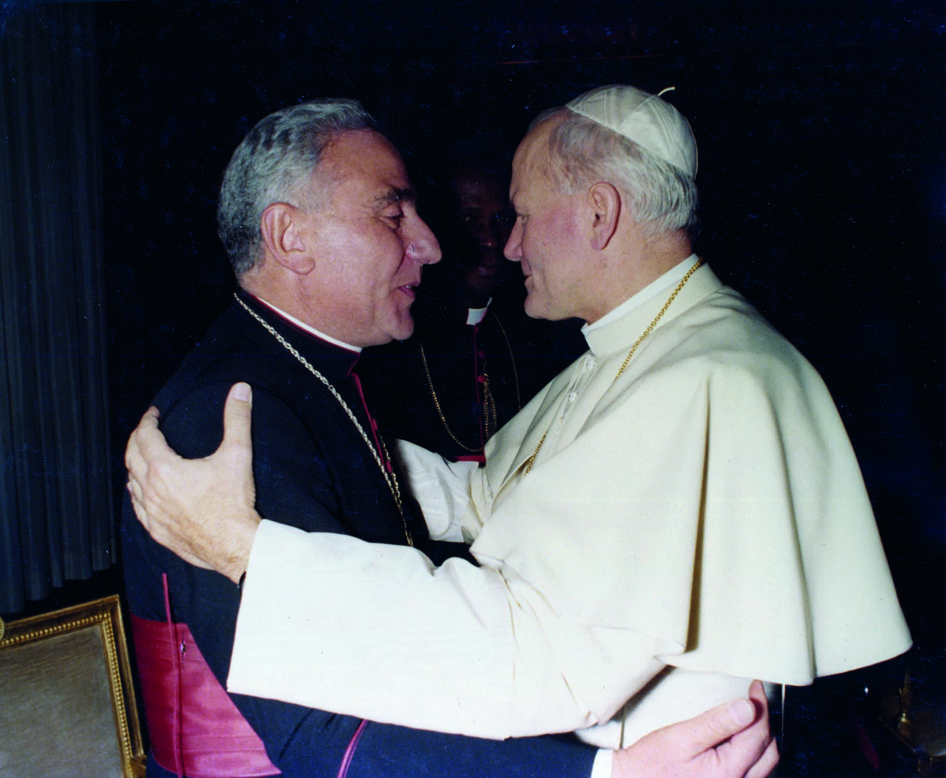 El Cardenal Eduardo Pironio con san Juan Pablo II en Roma (Foto: Acción Católica Argentina)