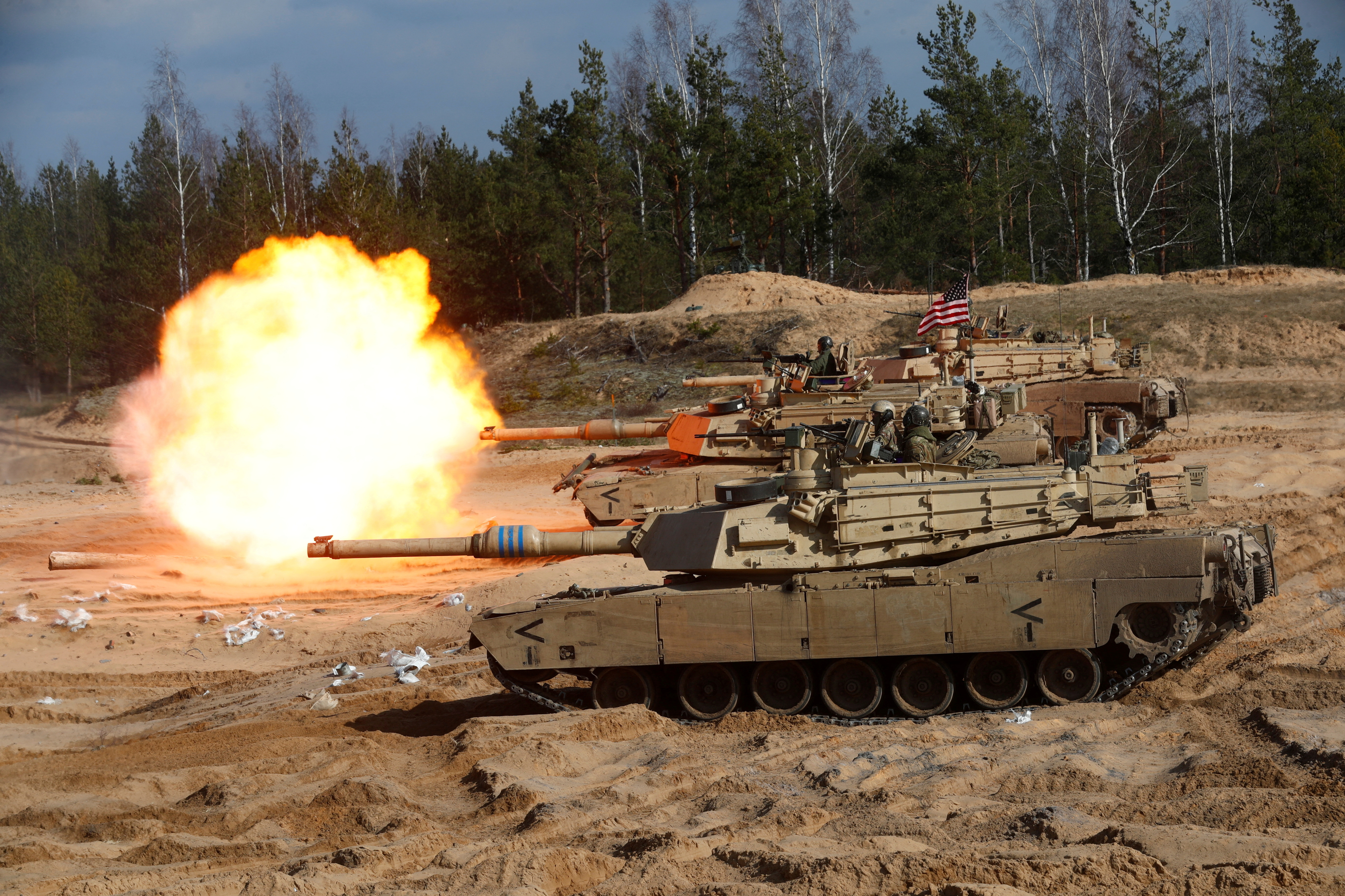 Estados Unidos anunció  el envío de 31 tanques Abrams, y otros países europeos, como Polonia, España y Noruega, prevén igualmente enviar algunos de sus Leopard a Ucrania. (REUTERS)