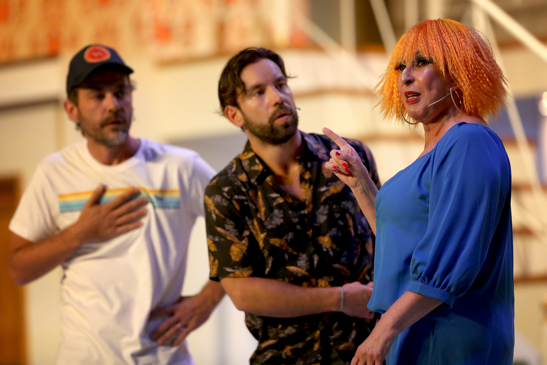 Pedro Alfonso, Cachete Sierra y Georgina Barbarossa, protagonistas de Una noche en el hotel
