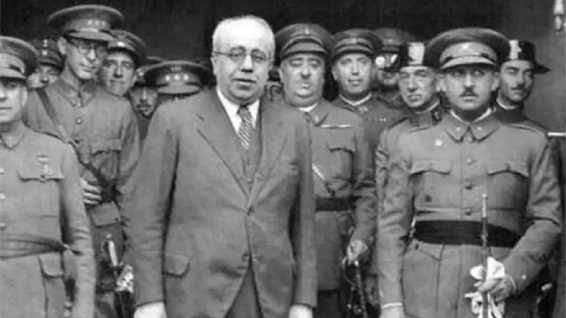 Manuel Azaña y Franco antes del conflicto