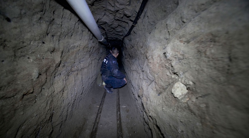 El túnel por el que el capo escapó de la cárcel de máxima seguridad de La Palma (Foto: Cuartoscuro)