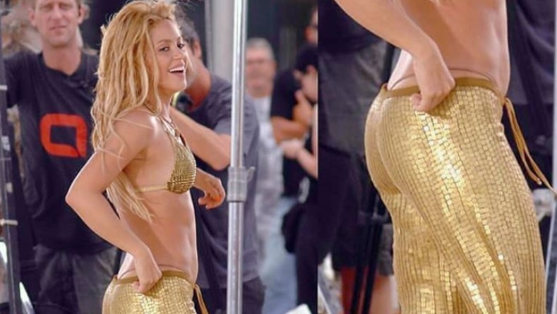 Shakira salió con una tanga que combinaba mejor con su atuendo y siguió con el espectáculo (Foto: Instagram @shakirareb)