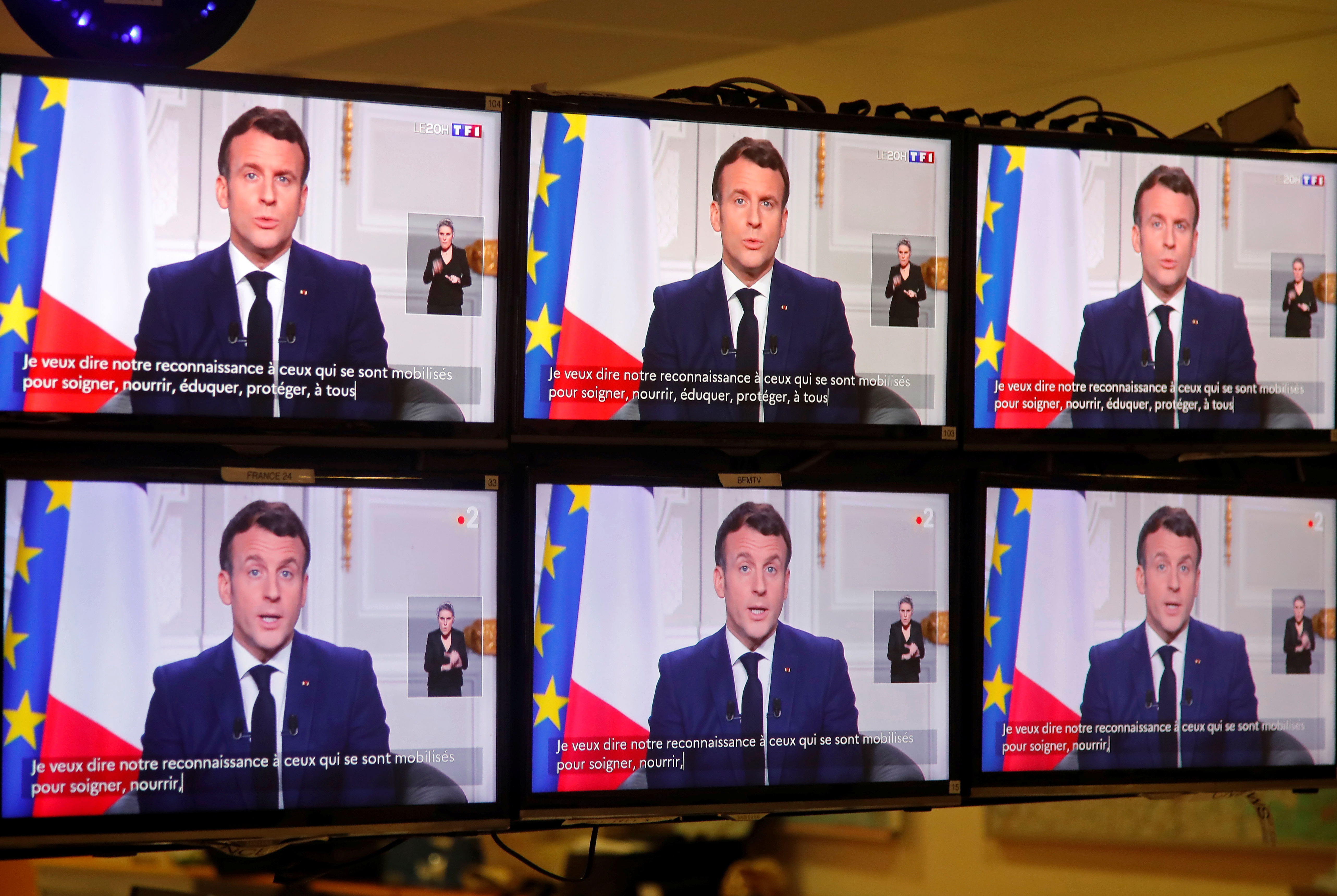 Emmanuel Macron brindó este jueves un discurso de fin de año (REUTERS/Charles Platiau)